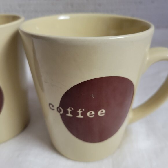 Shonfeld's Coffee Mugs Pair of 2 Lot Bundle Beige Brown Stoneware mug 12 oz ea. - Picture 5 of 8